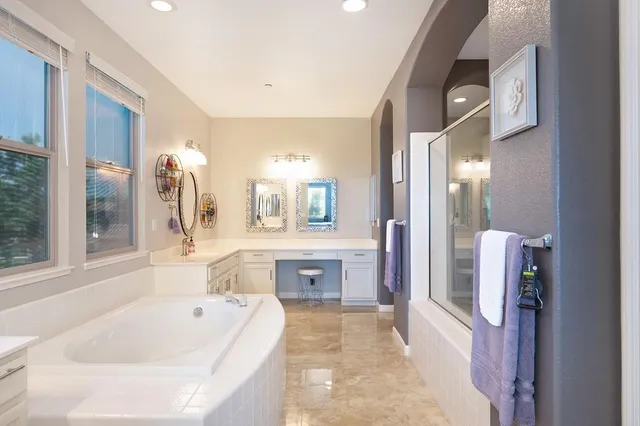 a room with furniture and windows