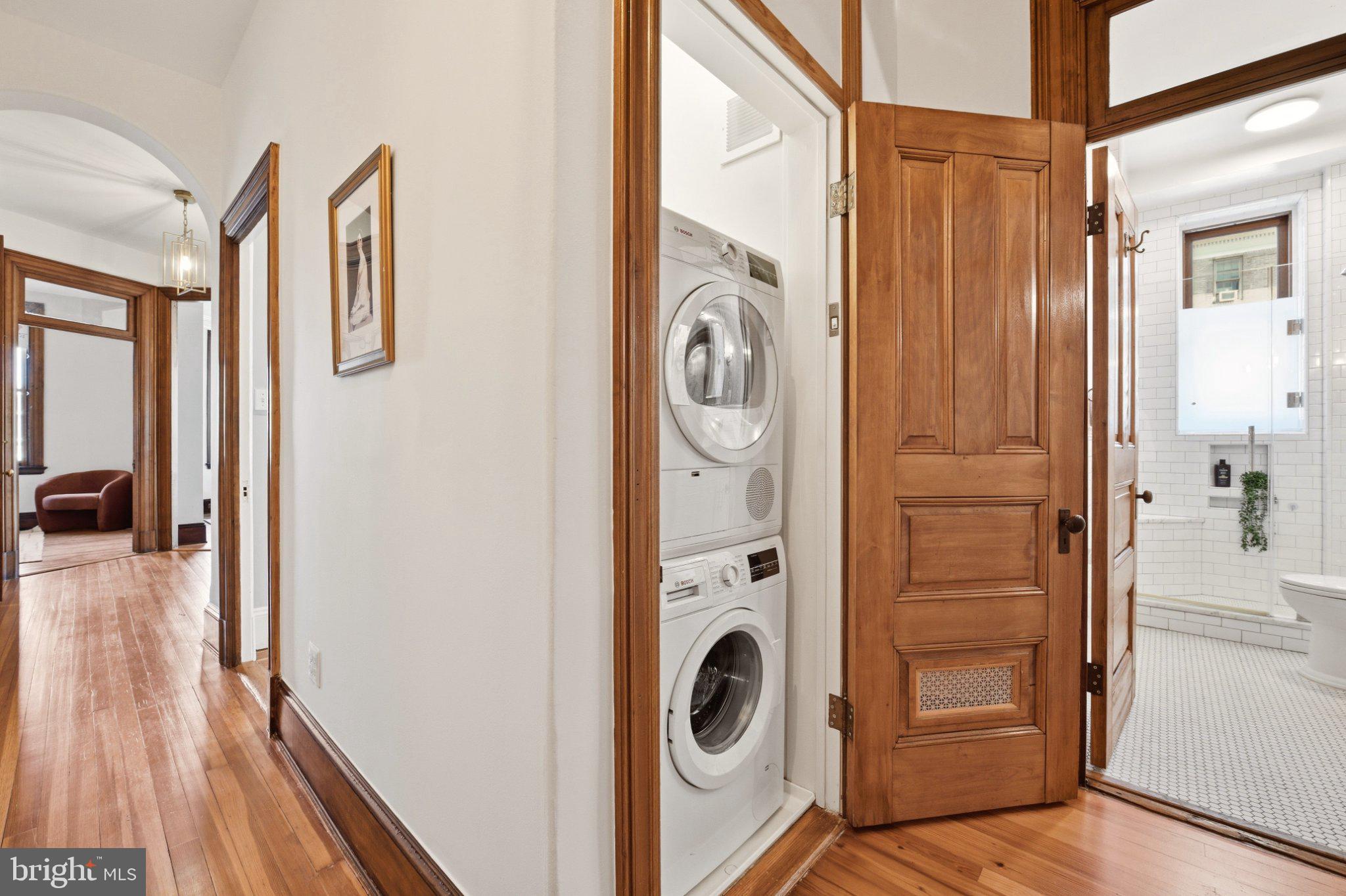 2220 20th Street Northwest, Unit 33 Washington, DC 20009 - Photo 16 of 30 Charming hallway with laundry nook.
