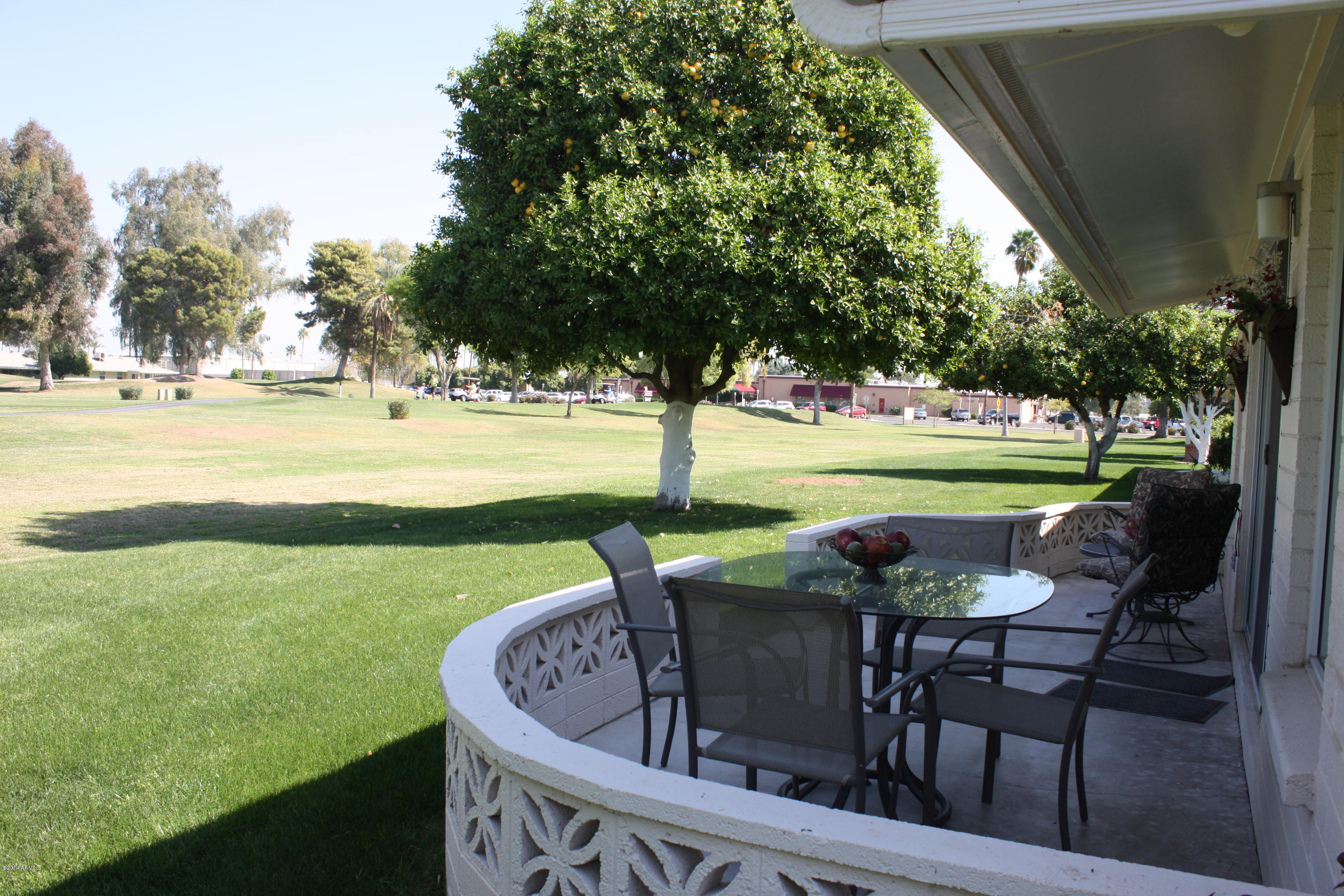 10726 West Hatcher Road Sun City, AZ 85351 - Photo 29 of 32 Back Patio looking towards # 10 Fairway
