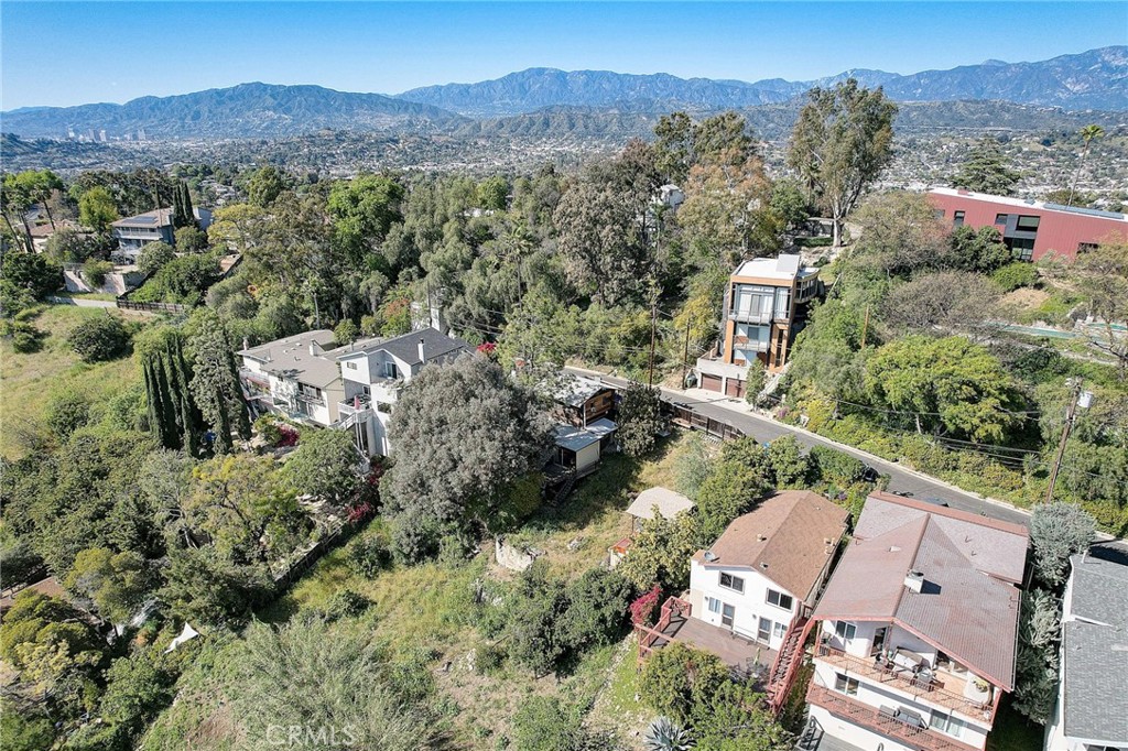 755 Crane Boulevard Los Angeles, CA 90065 - Photo 35 of 40 an aerial view of house with yard and mountain view in back