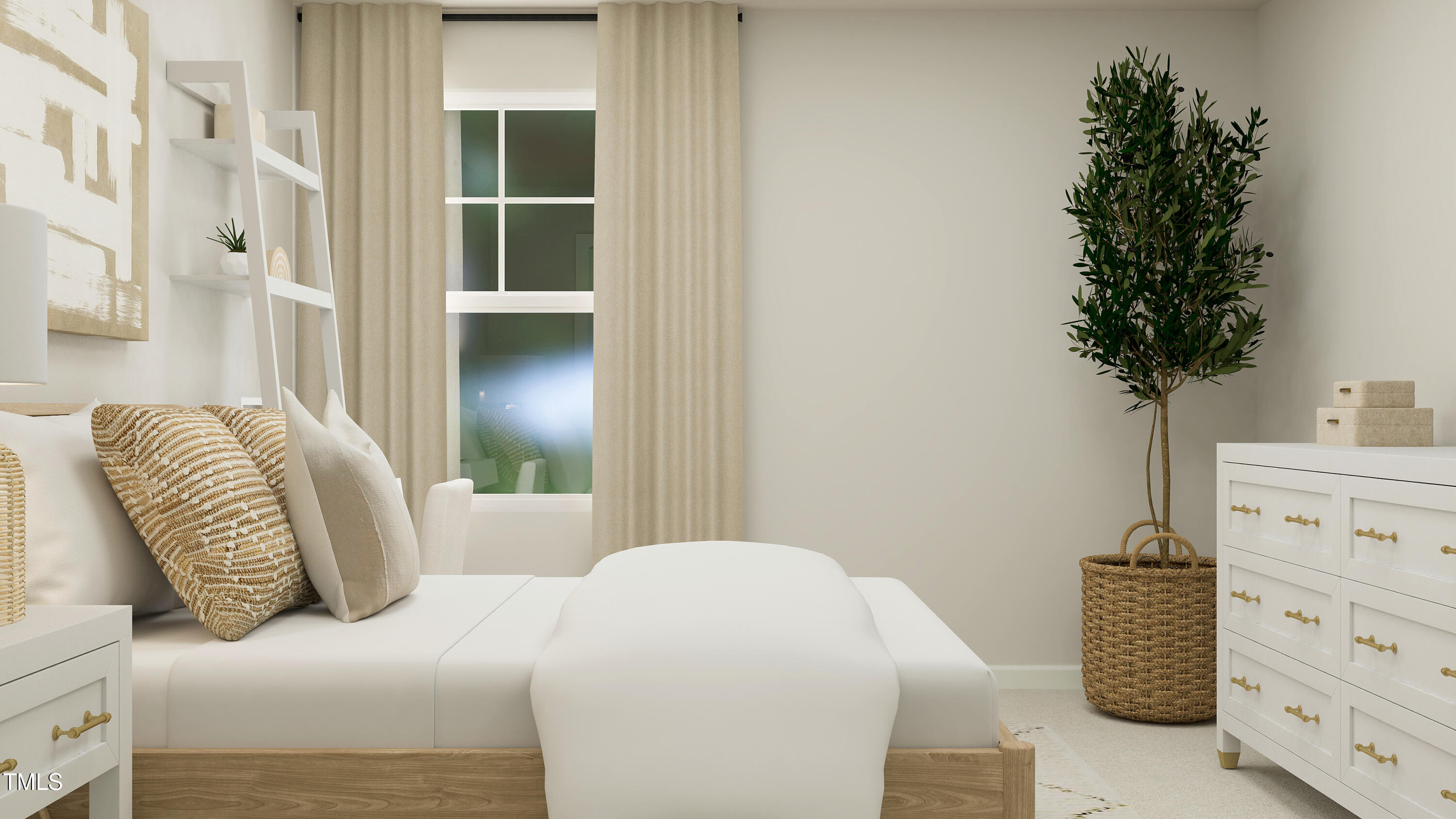 604 Vega Blf Lane Angier, NC 27501 - Photo 15 of 30 a bedroom with a bed and a potted plant