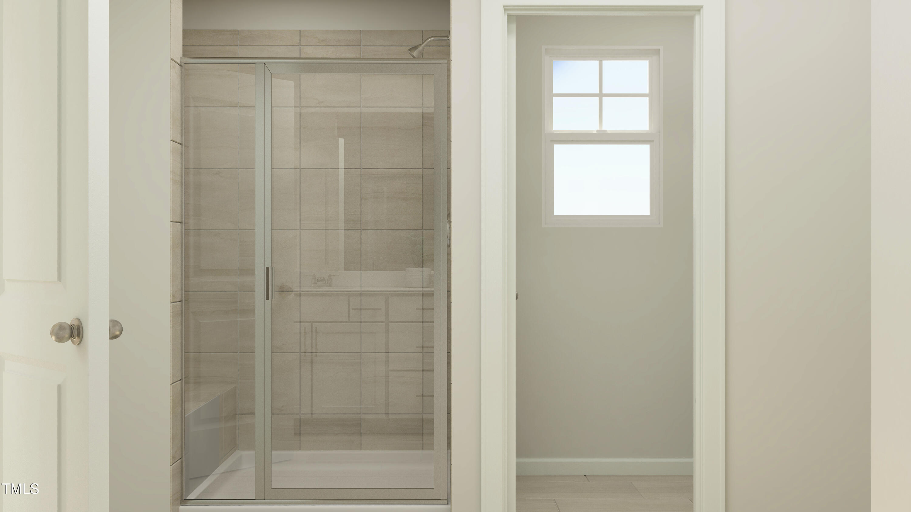 604 Vega Blf Lane Angier, NC 27501 - Photo 28 of 30 a bathroom with a glass shower door