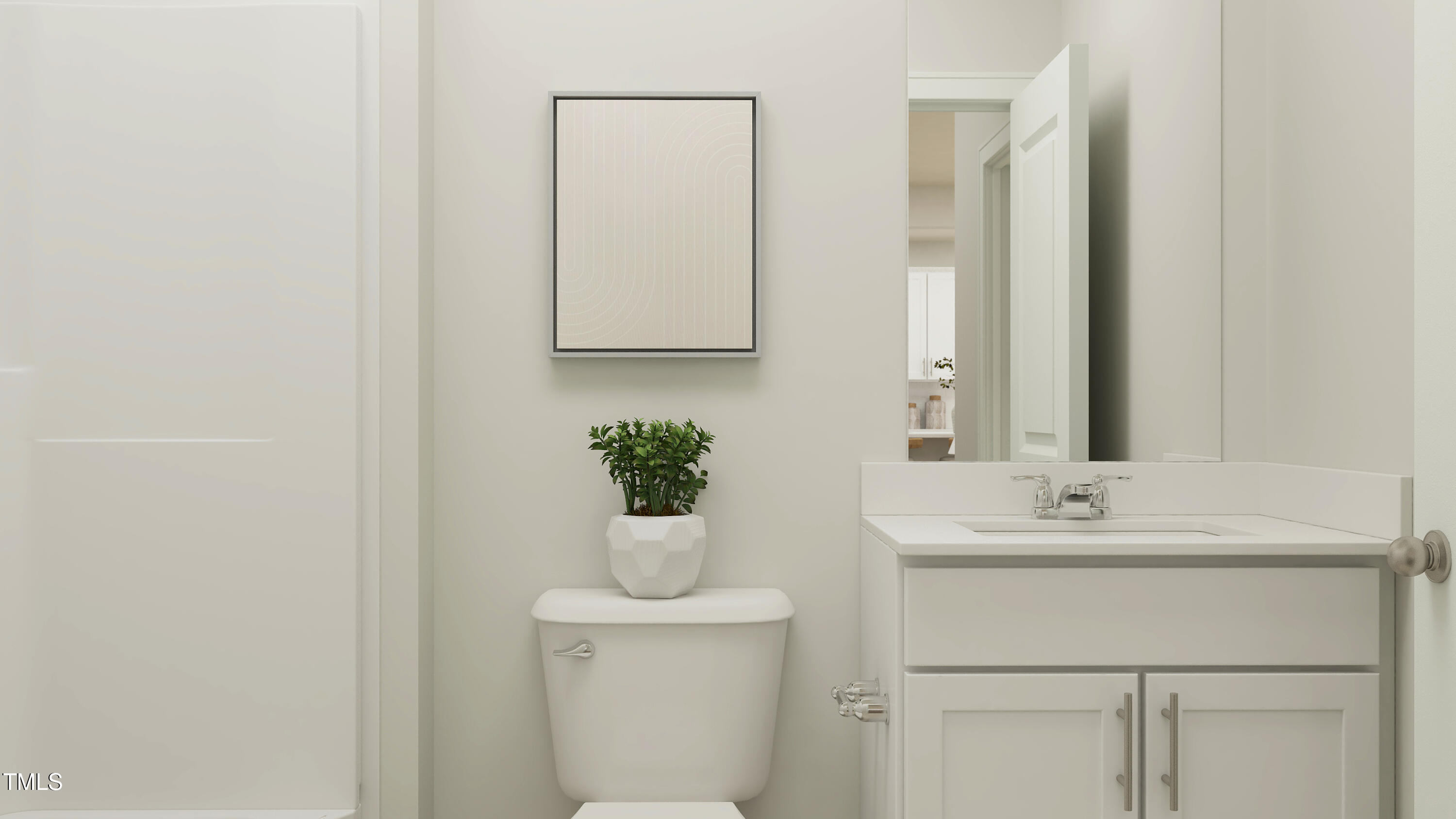 604 Vega Blf Lane Angier, NC 27501 - Photo 30 of 30 a bathroom with a sink toilet and mirror