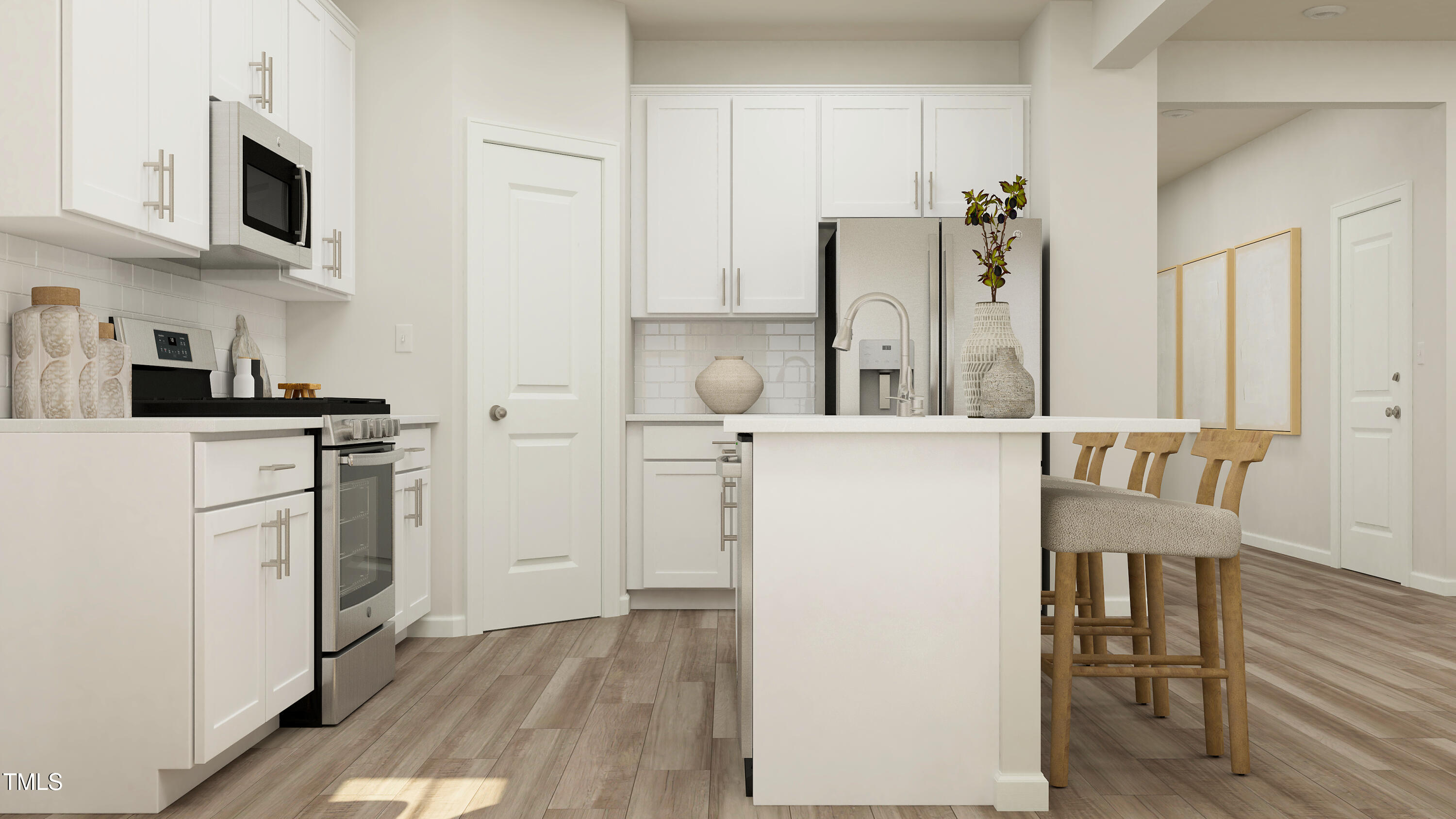604 Vega Blf Lane Angier, NC 27501 - Photo 5 of 30 a kitchen with cabinets and wooden floor