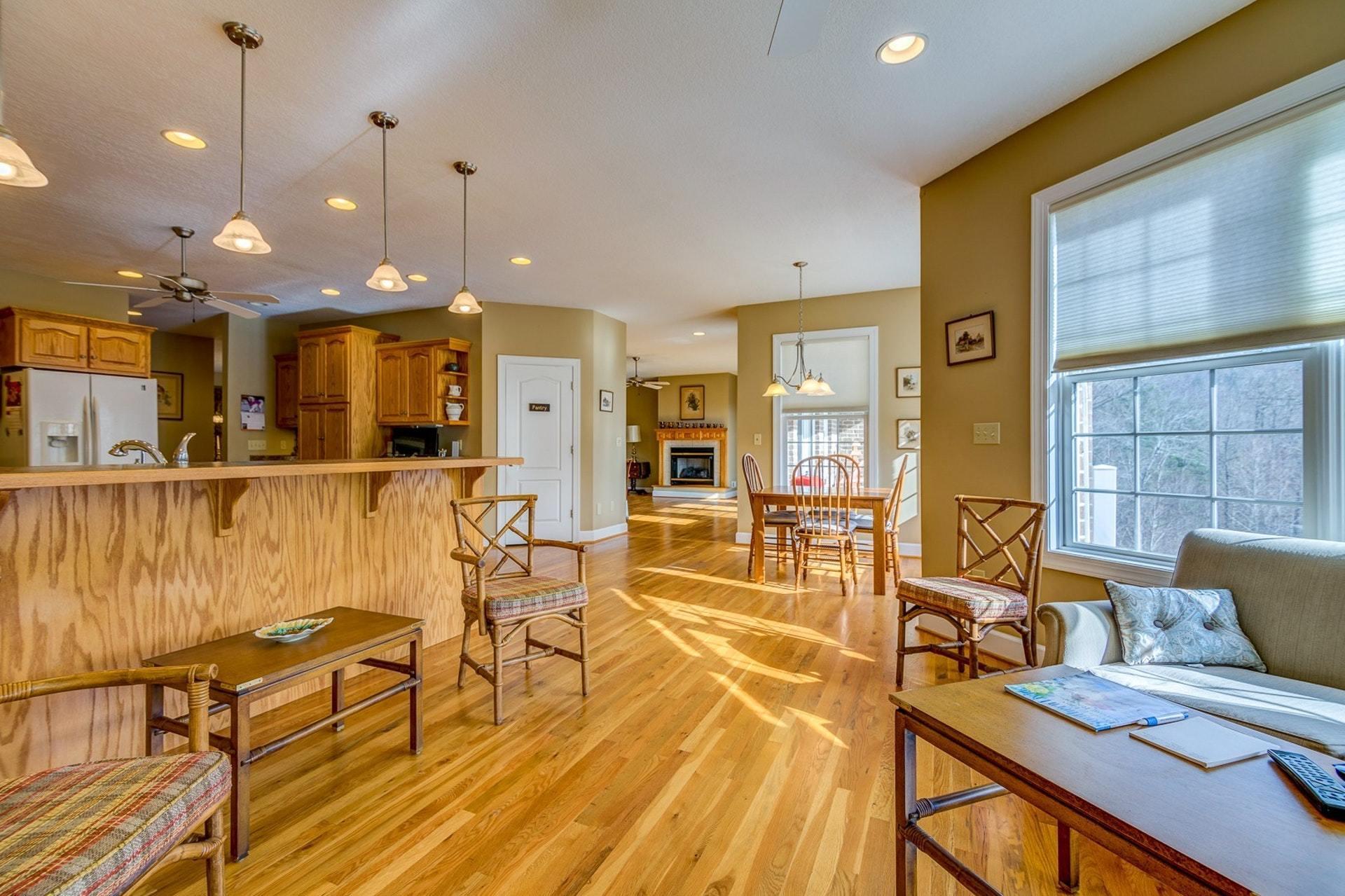 2774 Republican Church Road Ferrum, VA 24088 - Photo 31 of 52 a view of a dining room with furniture and wooden floor