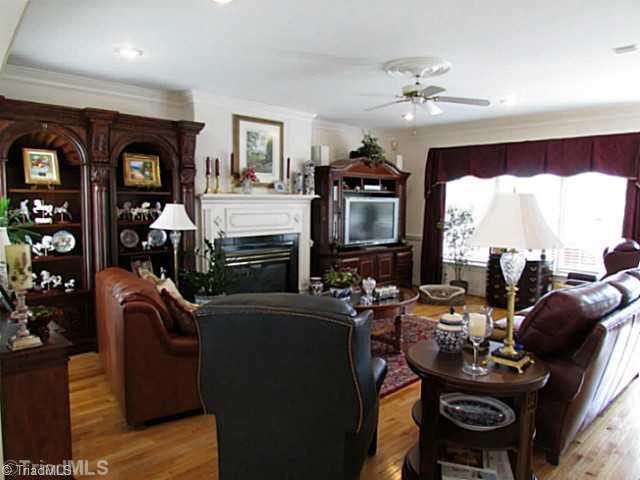 1240 Hauser Road Pinnacle, NC 27043 - Photo 10 of 16 Living Room. Huge Livingroom w/lots light,fireplace,doors leading to deck