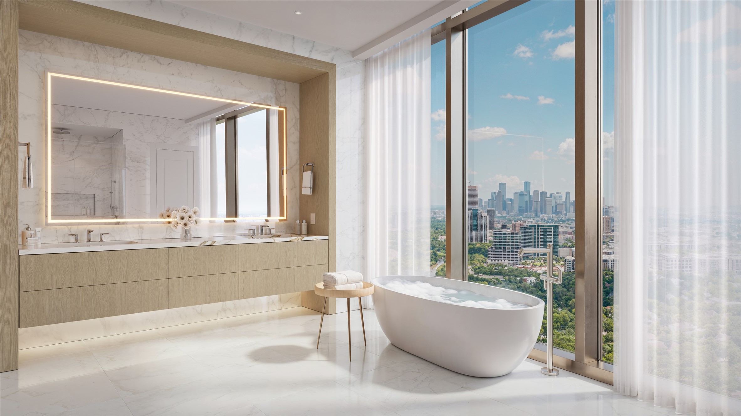 102 Asbury Street, Unit 1003 Houston, TX 77007 - Photo 20 of 25 a bathroom with a bathtub and a sink