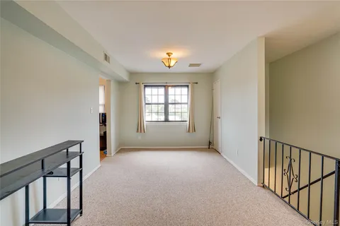 a view of a livingroom with a window
