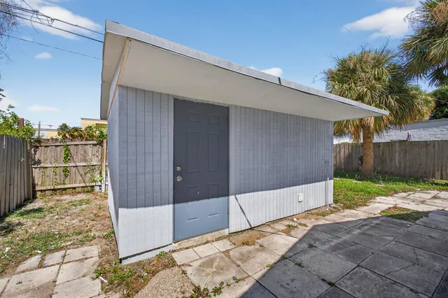 a backyard of a house