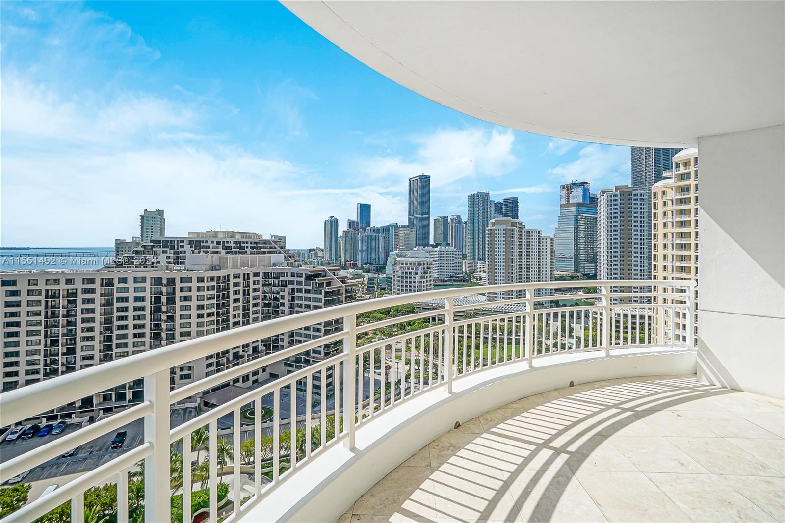 848 Brickell Key Drive, Unit 2003 Miami, FL 33131 - Photo 18 of 35 a view of a city from a balcony