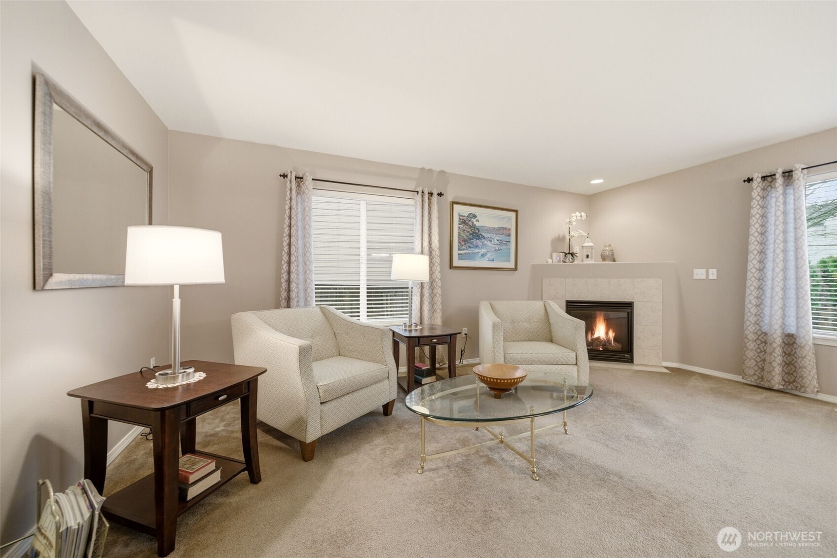 1205 Northeast 165th Way Ridgefield, WA 98642 - Photo 7 of 38 a living room with furniture and a fireplace
