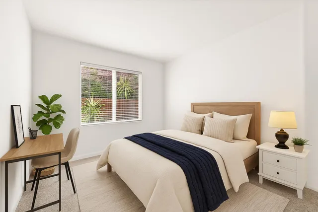 an empty room with a window