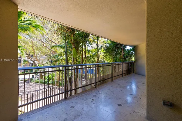 a view of a balcony