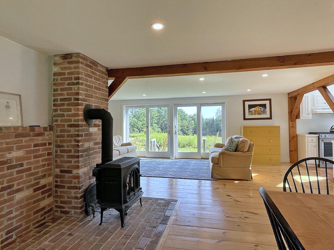 1548 Alna Road Alna, ME 04535 - Photo 8 of 24 Propane Stove and Living Room