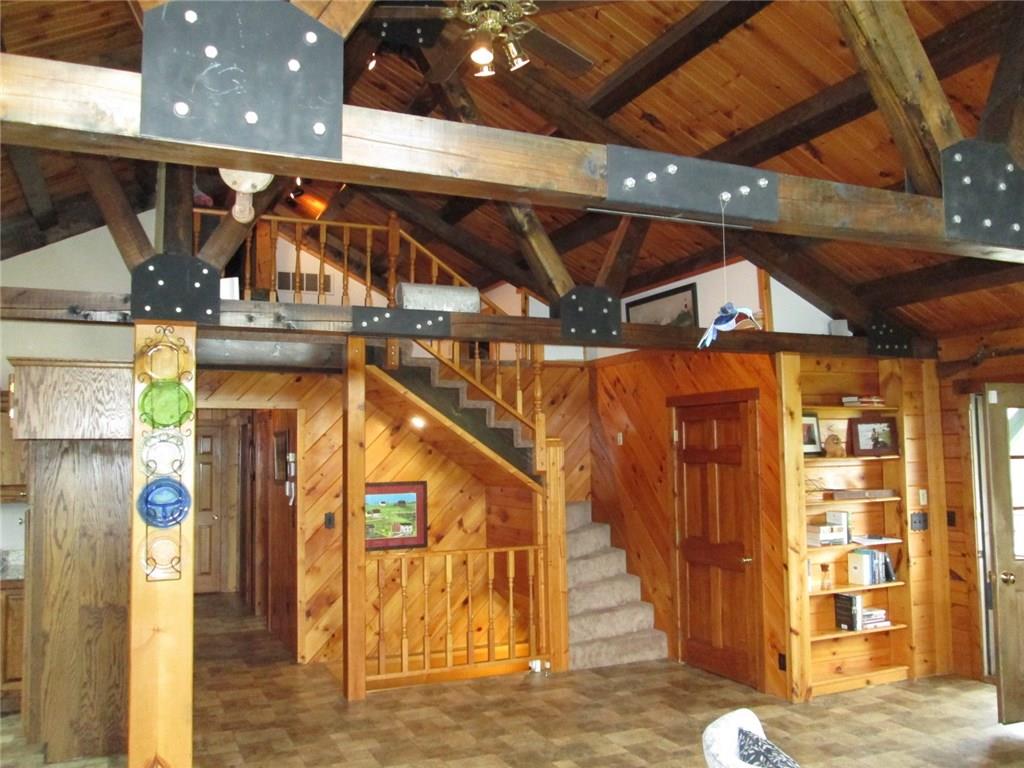 294 Iron Bridge Road Kittanning, PA 16201 - Photo 12 of 24 A view of the open trusses and stairs leading to the loft hide away!