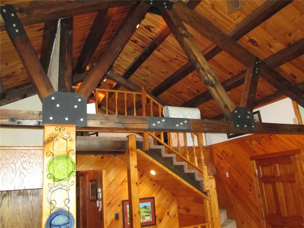 294 Iron Bridge Road Kittanning, PA 16201 - Photo 13 of 24 Another view of the beautiful trusses and wood interior!