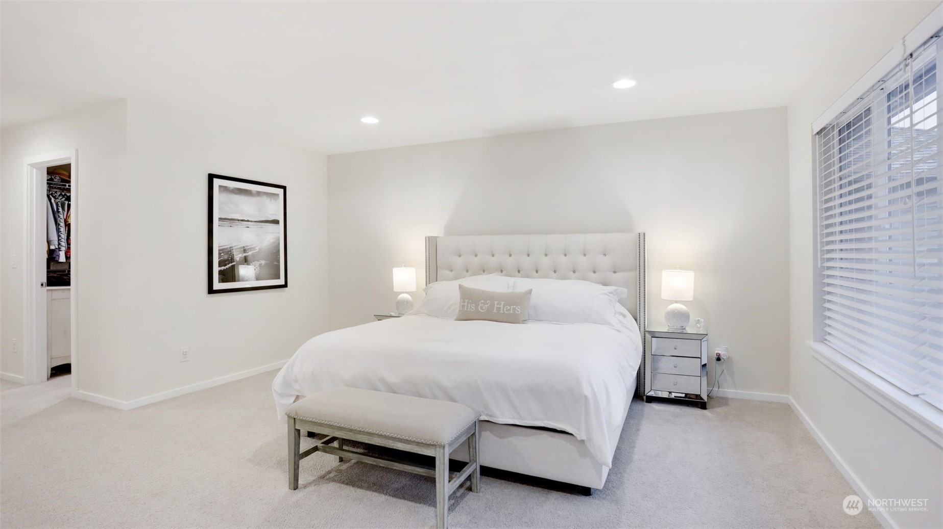 23922 Southeast 258th Way Maple Valley, WA 98038 - Photo 14 of 30 a bedroom with a bed and a lamp