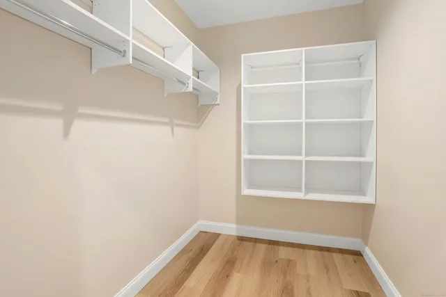 a view of a room with rack on the wall