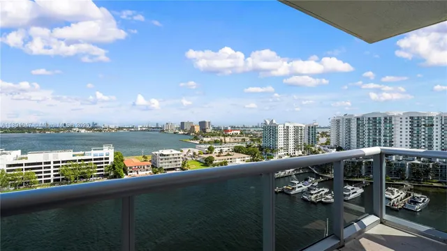 a view of a city from a balcony