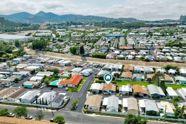 an aerial view of multiple house