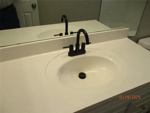 a close view of a sink
