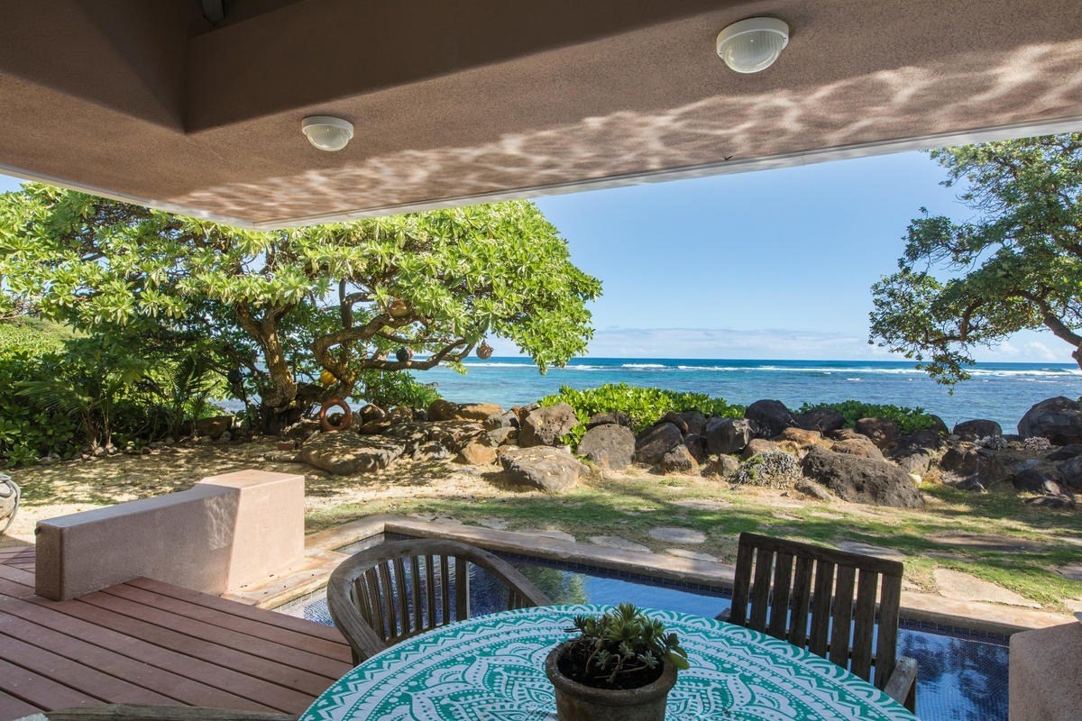 5040 Aliomanu Road Kilauea, HI 96754 - Photo 14 of 23 a view of swimming pool from a outdoor seating