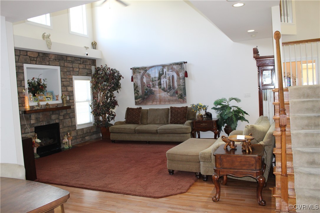 8811 Beaver Bridge Road Moseley, VA 23120 - Photo 14 of 49 a living room with furniture and a fireplace