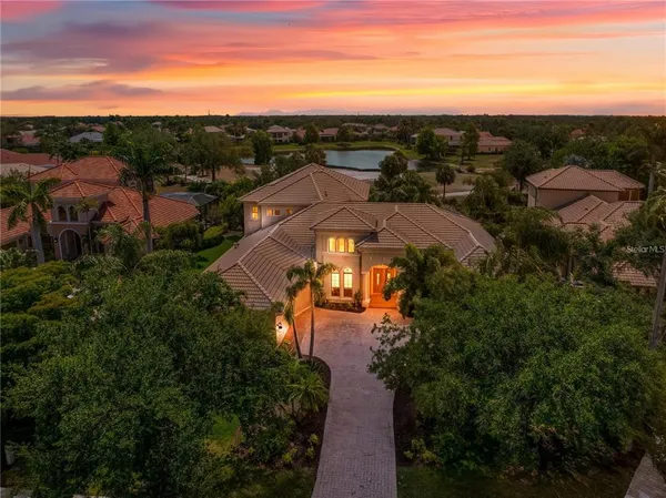 a view of a city with mountain