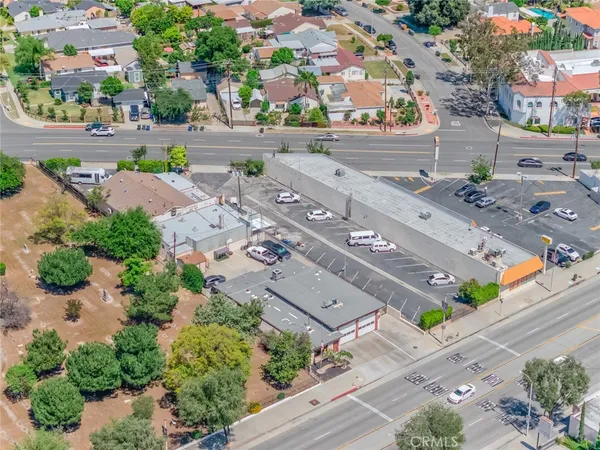 an aerial view of a city