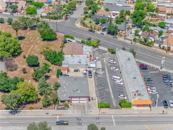 an aerial view of a city