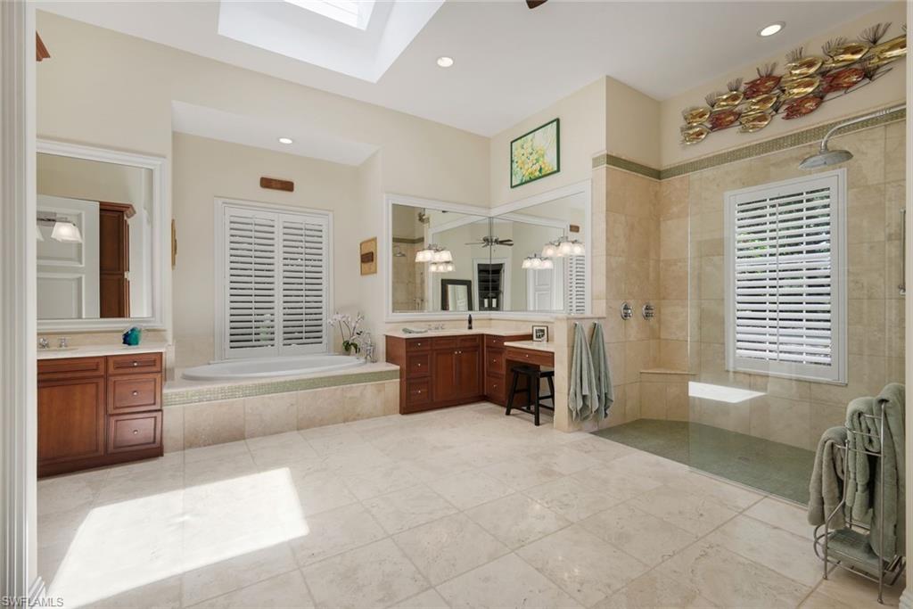 1284 Pocantico Lane Naples, FL 34110 - Photo 35 of 50 Owner's Marble Bath w/ Large Walk-In Shower & Soaking Tub