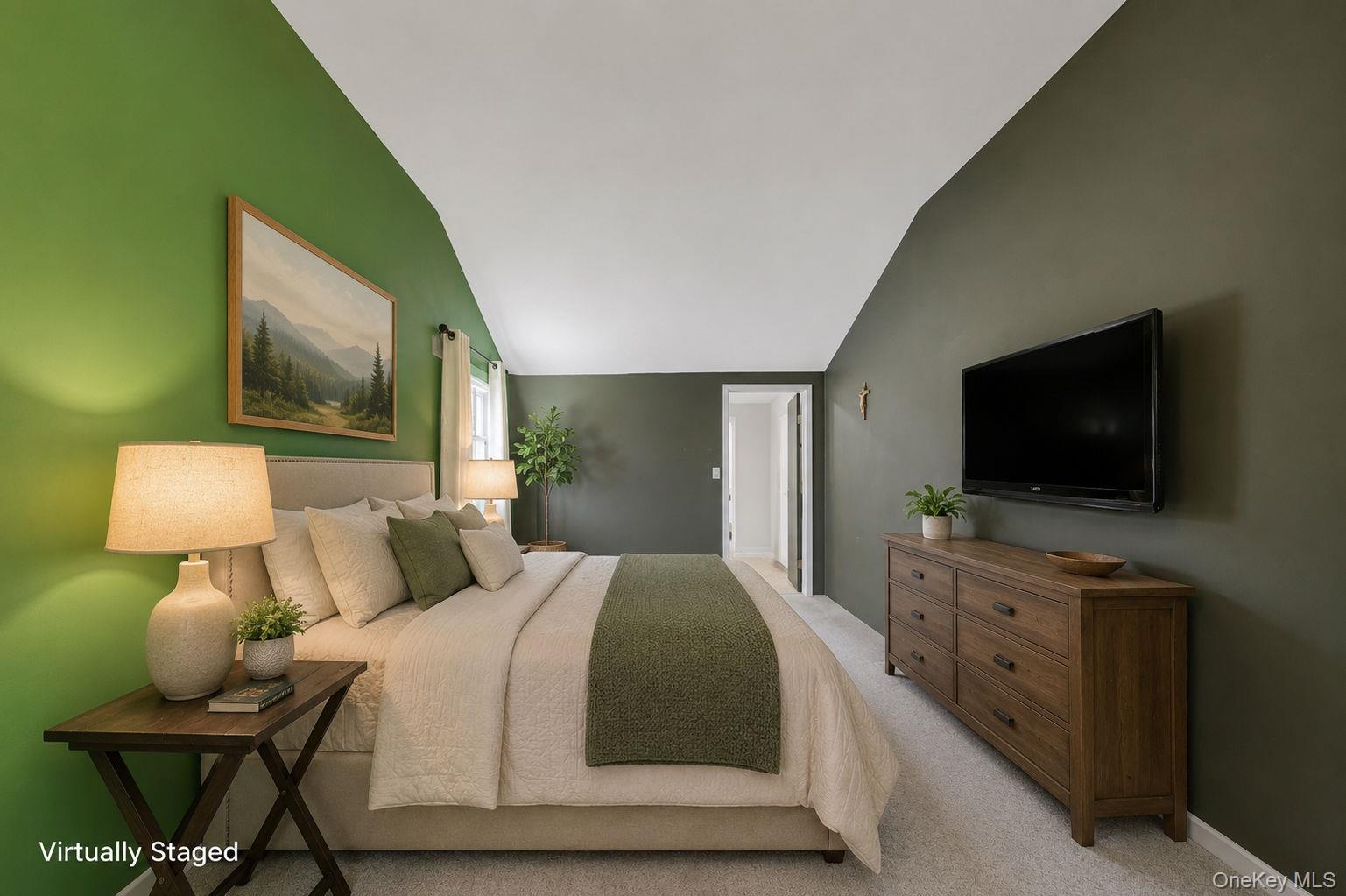 29 Franklin Street Islip, NY 11751 - Photo 19 of 39 a bedroom with a bed and a flat screen tv