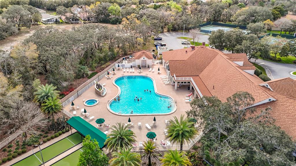 280 Quane Avenue Spring Hill, FL 34609 - Photo 60 of 62 an aerial view of a house with a swimming pool