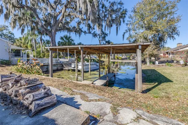 a view of outdoor space patio and lake view