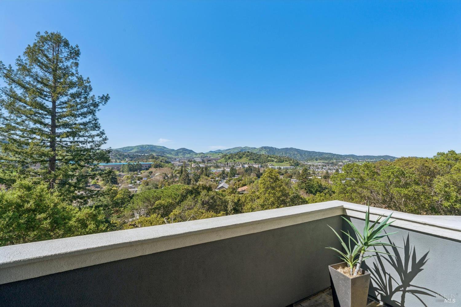 9 Edgehill Way San Rafael, CA 94903 - Photo 19 of 69 a view of a balcony with mountain view and mountain view