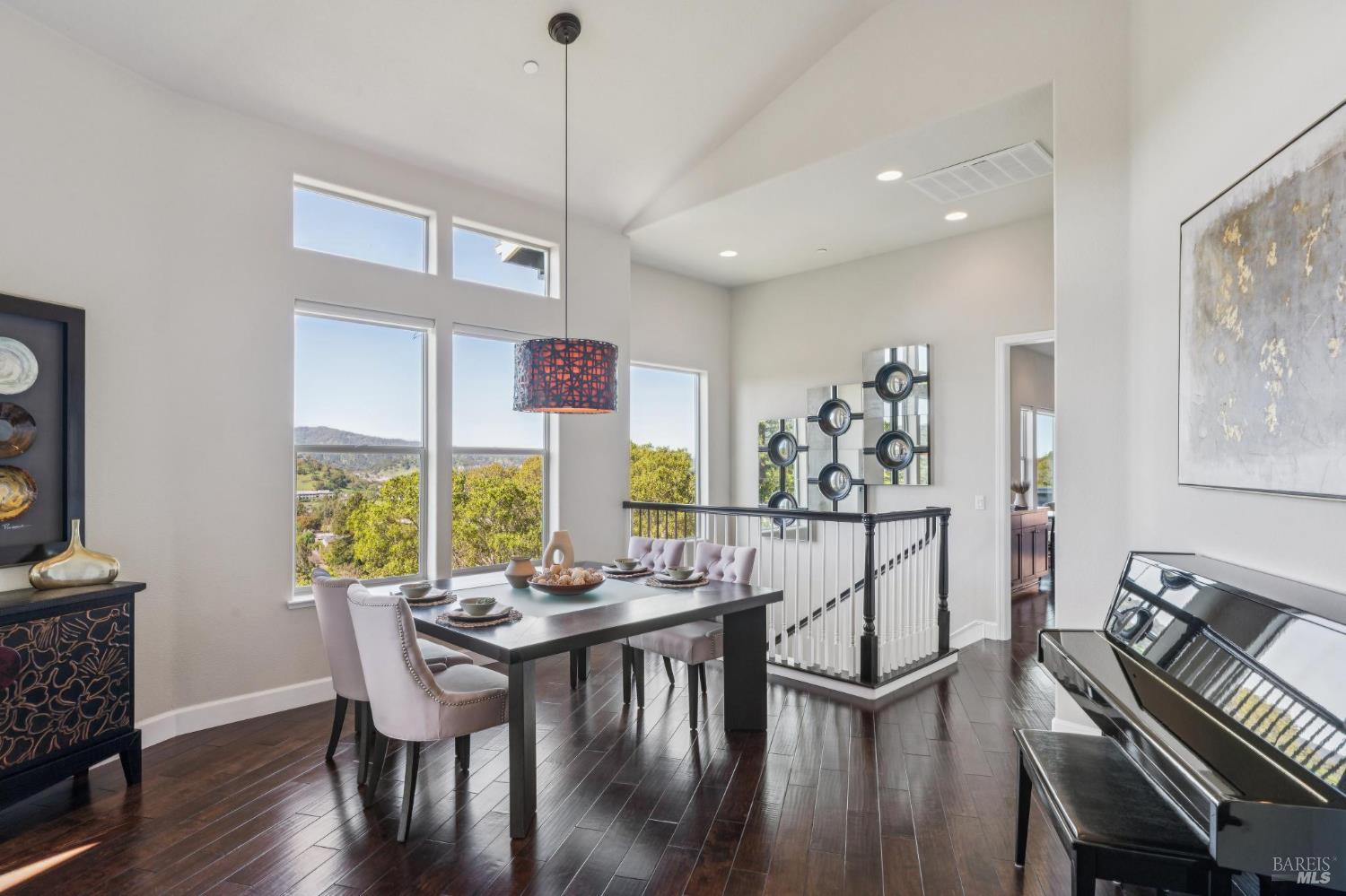 9 Edgehill Way San Rafael, CA 94903 - Photo 21 of 69 a view of a dining room with furniture window and wooden floor