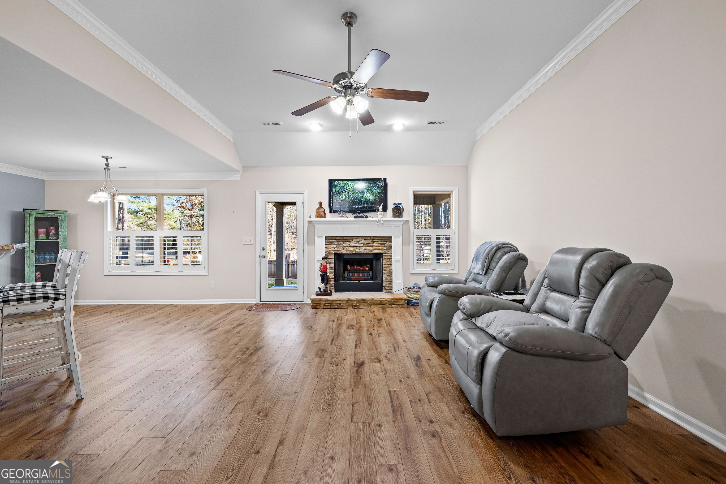 4 Buttonbush Court Newnan, GA 30265 - Photo 9 of 40 a living room with furniture and a fireplace