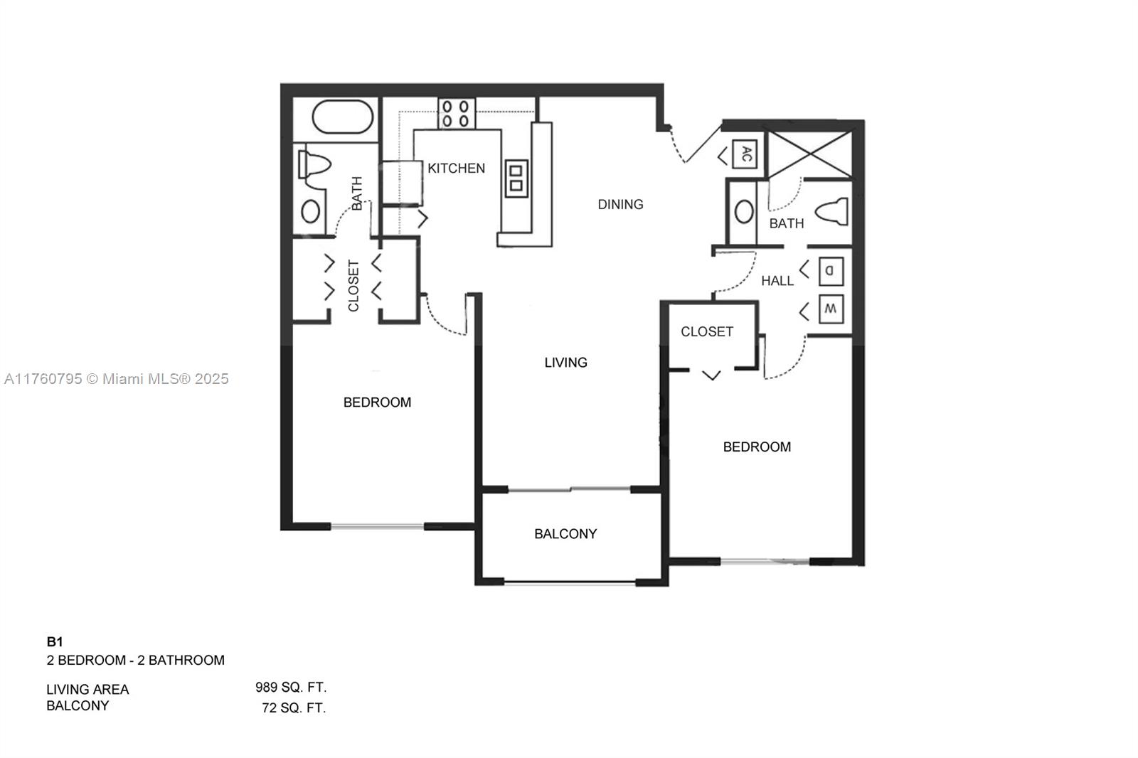 6851 Southwest 44th Street, Unit 107 Miami, FL 33155 - Photo 6 of 26 B1 Floor-plan