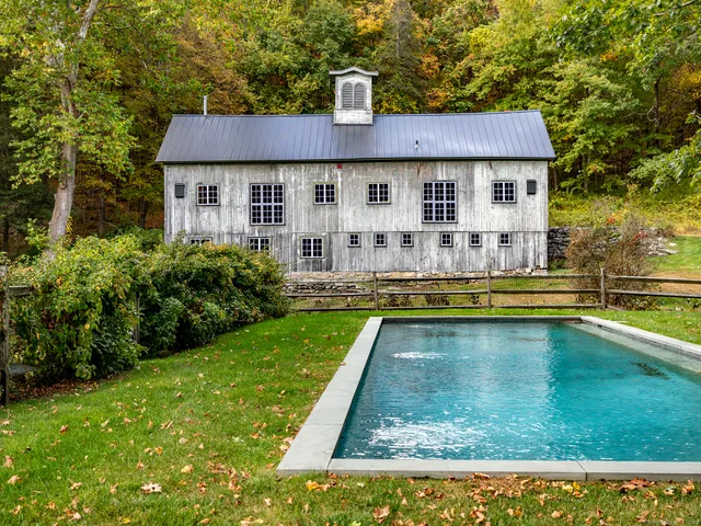 front view of a house with swimming pool