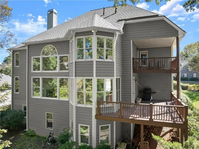 a view of city and green space