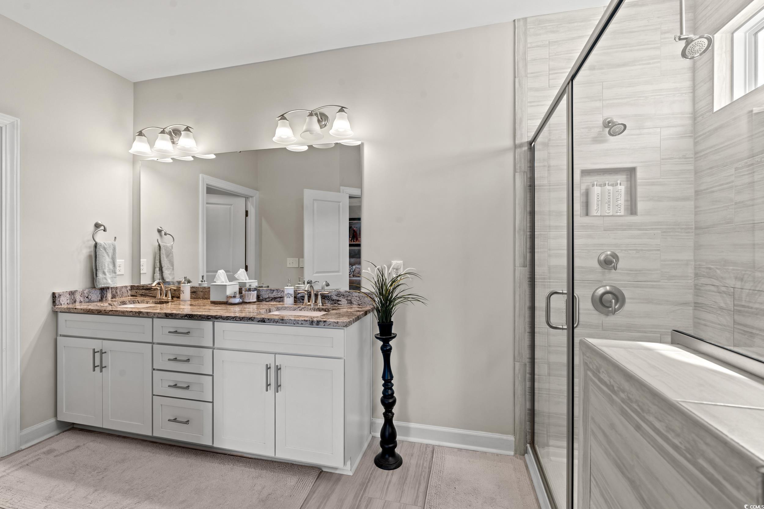457 Cascade Loop Little River, SC 29566 - Photo 13 of 40 Bathroom featuring a shower with door and vanity