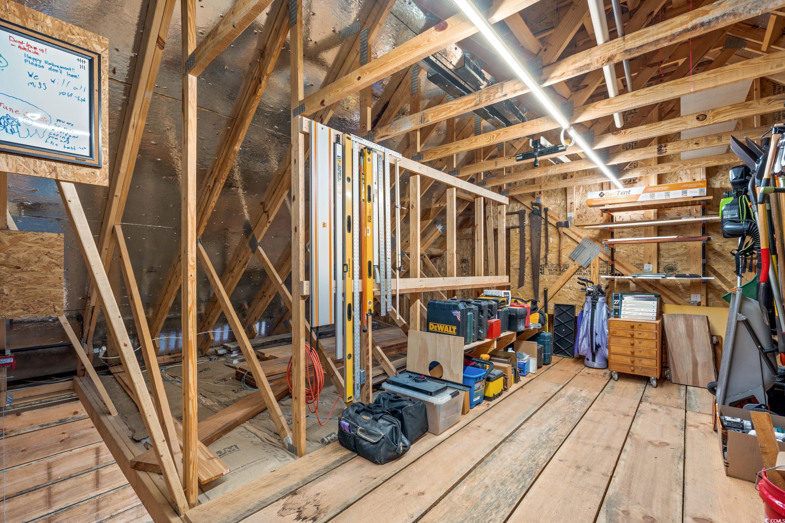 457 Cascade Loop Little River, SC 29566 - Photo 29 of 40 View of attic storage above garage.