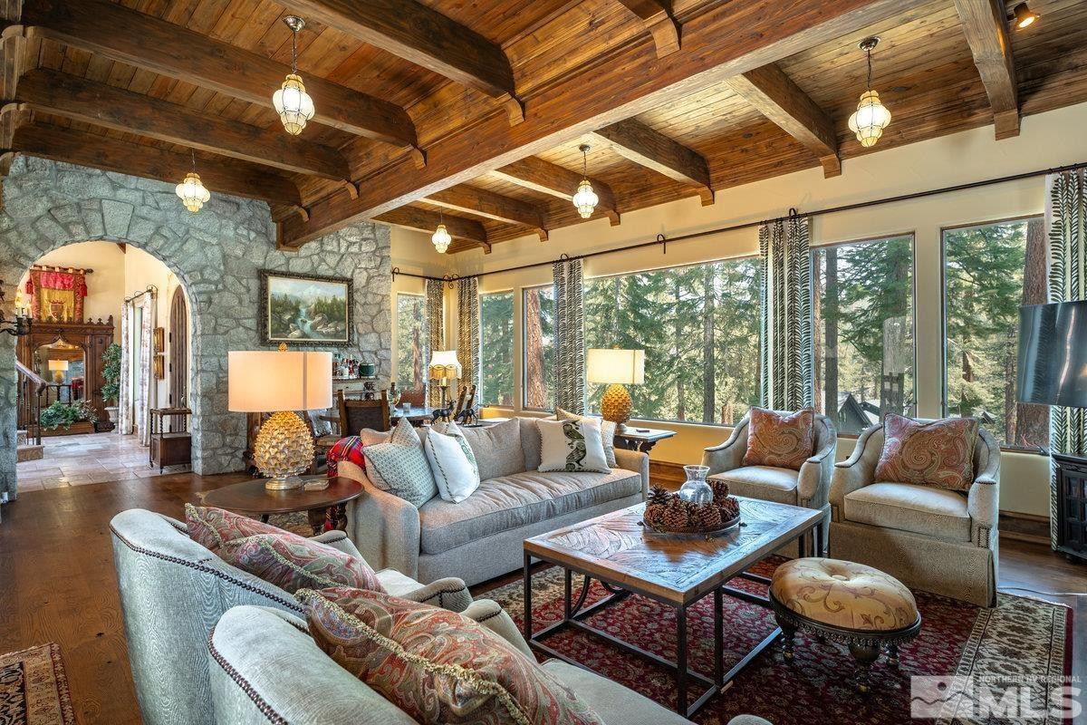 190 Yellow Jacket Road Glenbrook, NV 89413 - Photo 12 of 42 a living room with furniture and a large window
