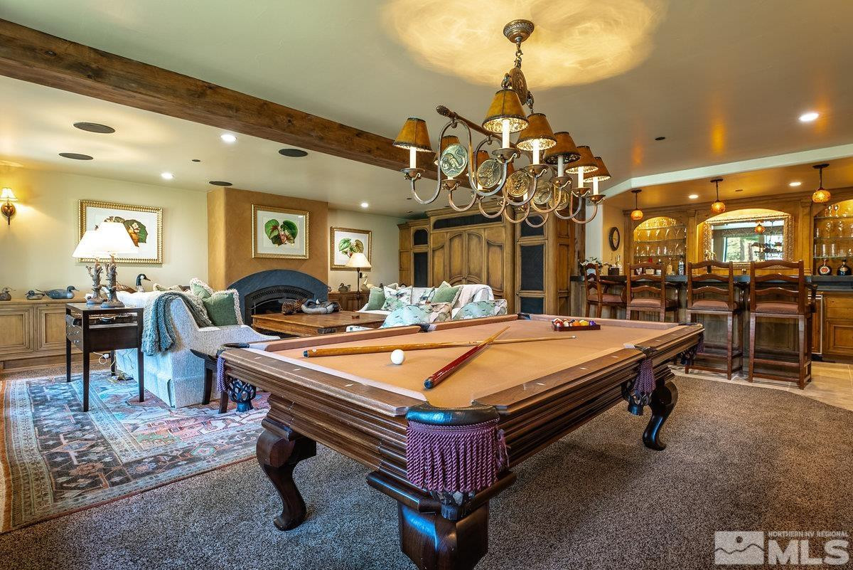 190 Yellow Jacket Road Glenbrook, NV 89413 - Photo 20 of 42 a room with pool table and windows