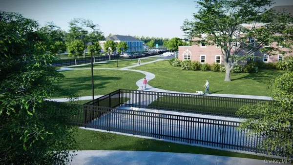 a front view of house with outdoor seating yard and green space