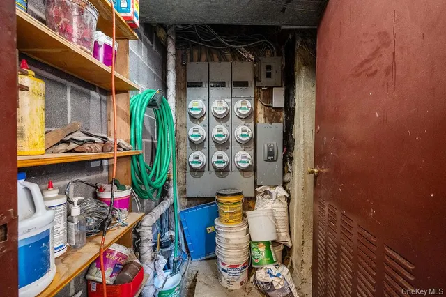 front view of a building with a street