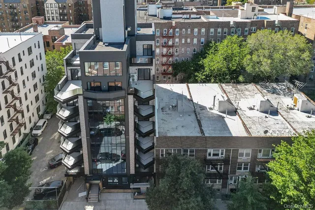 an aerial view of a city