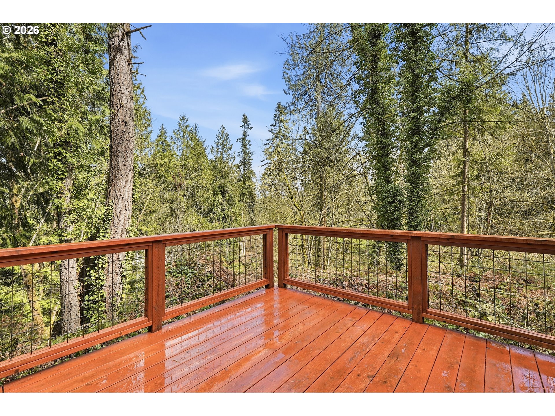 15680 South Wave Road Mulino, OR 97042 - Photo 32 of 43 a view of balcony with wooden floor