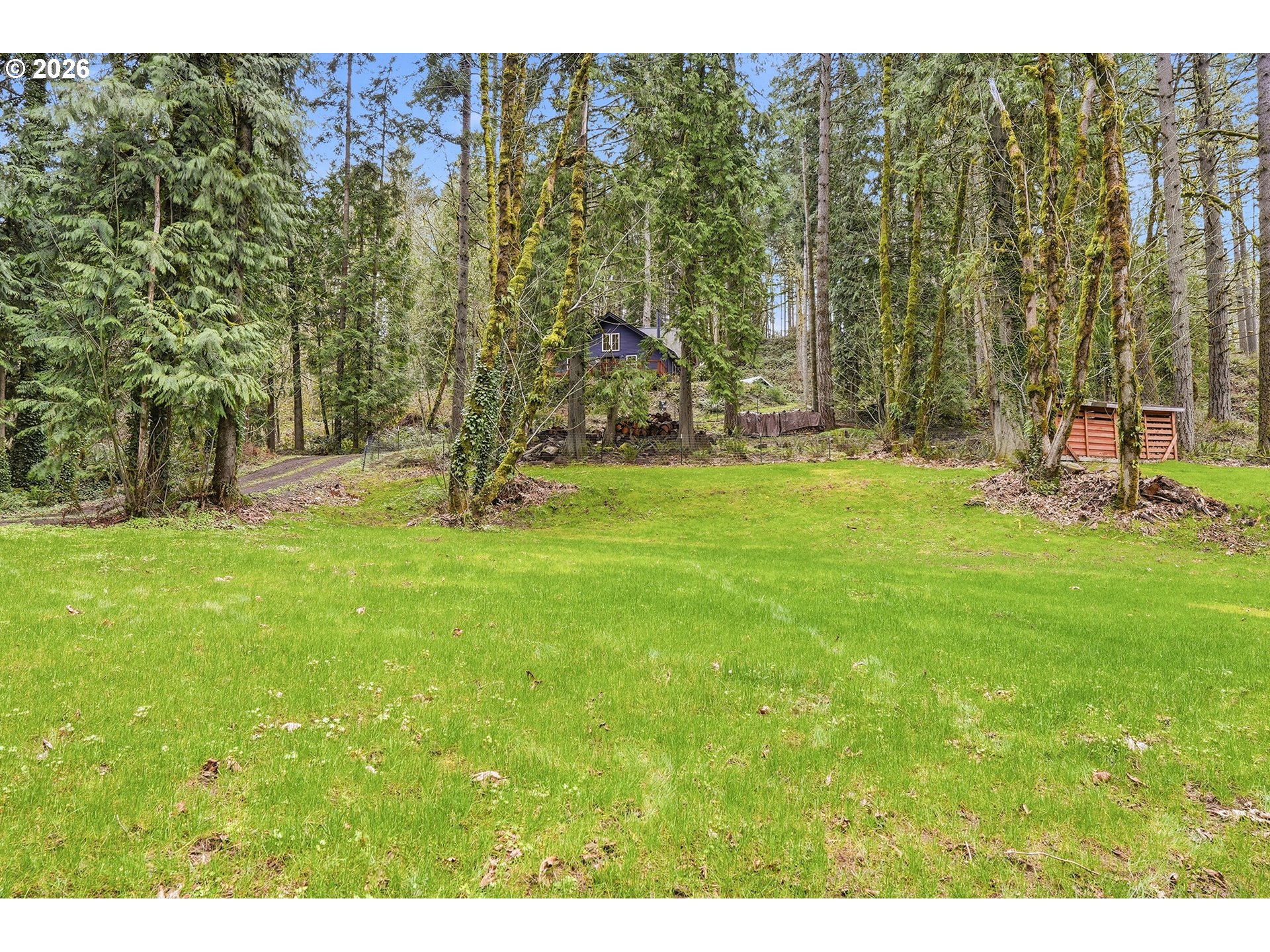 15680 South Wave Road Mulino, OR 97042 - Photo 39 of 43 a backyard of a house with lots of green space