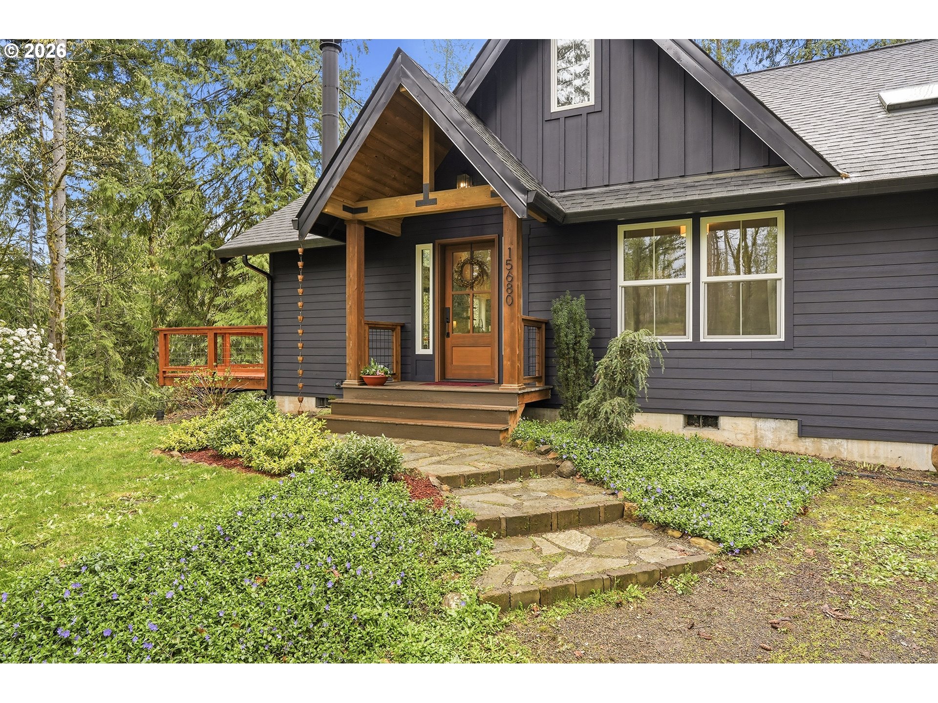 15680 South Wave Road Mulino, OR 97042 - Photo 4 of 43 front view of a house with a yard